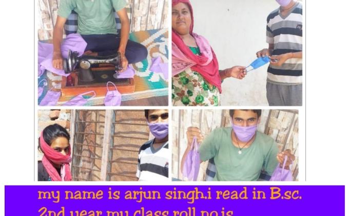 #distribution of hands made masks.