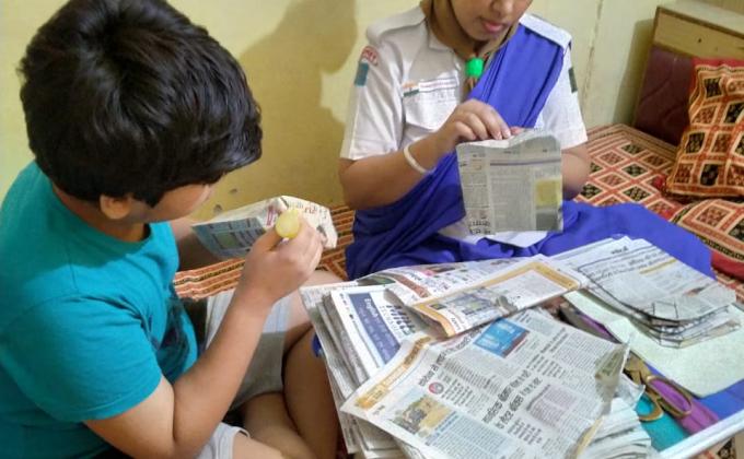 cerrybeg making in west materiyal in covid-19b by unit leader suman charan