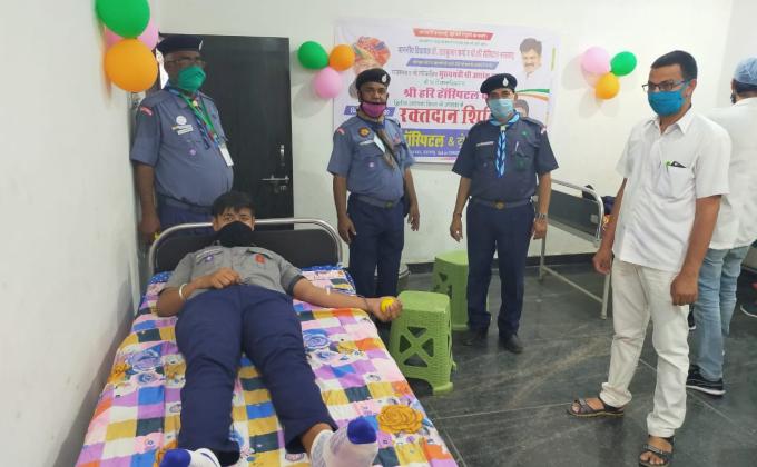 मुख्यमंत्री महोदय के जन्मदिन पर रक्तदान शिविर