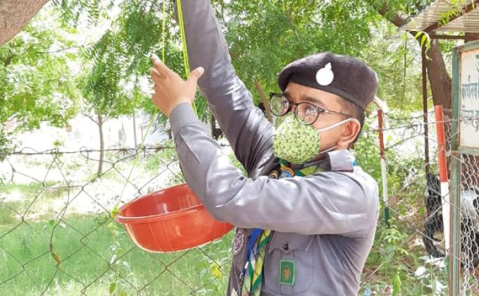 मजदूर दिवस पर पंचायत समिति में लगाये परिण्डे