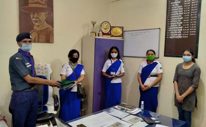 rajasthan rajya bhart scout guide  mandal mulhyaly jodhpur me mask sopti unit leader suman charan