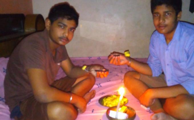 Dinner in the dark..