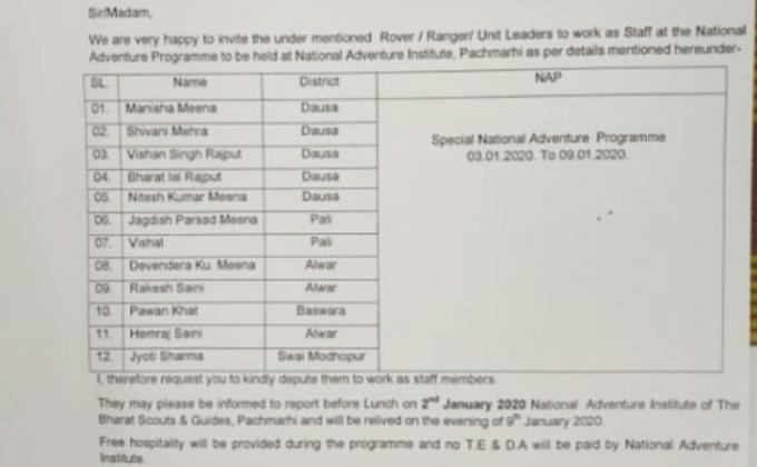 Special National Adventure program