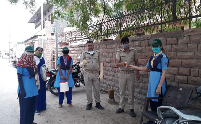  योद्धा को तेज गर्मी में निम्बू पानी पिलाया BSG DHQ Jodhpur Rajasthan India 