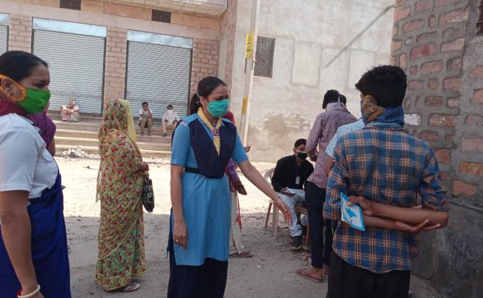 "Social distancing का करवाया पालन" BSG-DHQ-JODHPUR,RAJASTHAN 