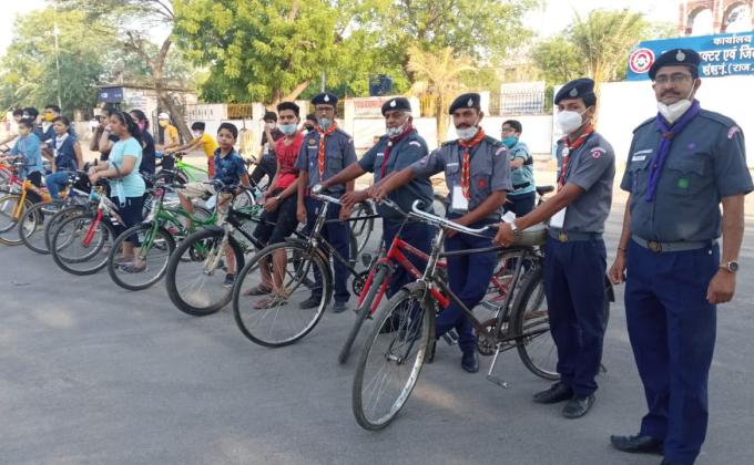 पर्यावरण दिवस पर हुआ साइकिल रैली का आयोजन। 