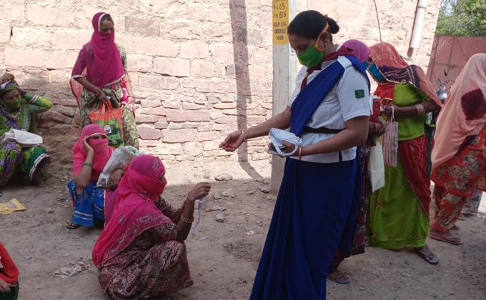 "माक्स बाट कर किया जागरूक "BSG DHQ Jodhpur Rajasthan India 
