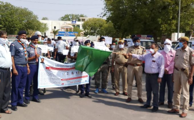 *कोरोना कॉविड 19 जागरूकता अभियान के तीसरे दिन साइकिल रैली से दिया बचाव का संदेश