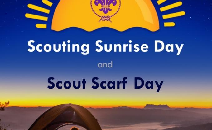 Good turn on scouting sunrise Day and scouting scarf day

