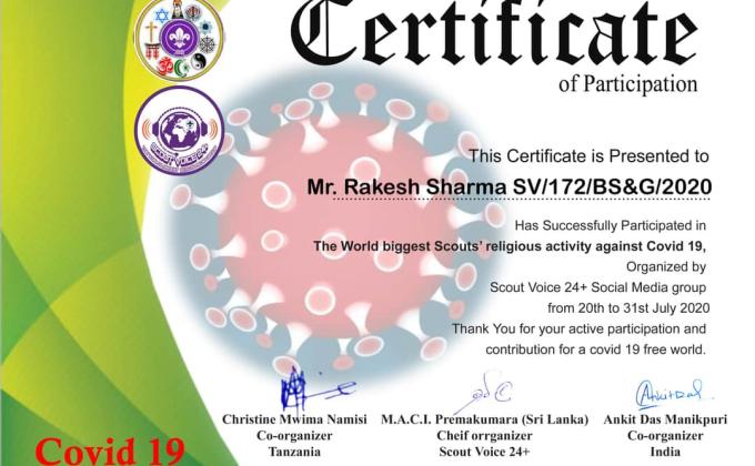 WORLD BIGGEST SCOUT'S RELIGIOUS ACTIVITIES AGAINST COVID-19