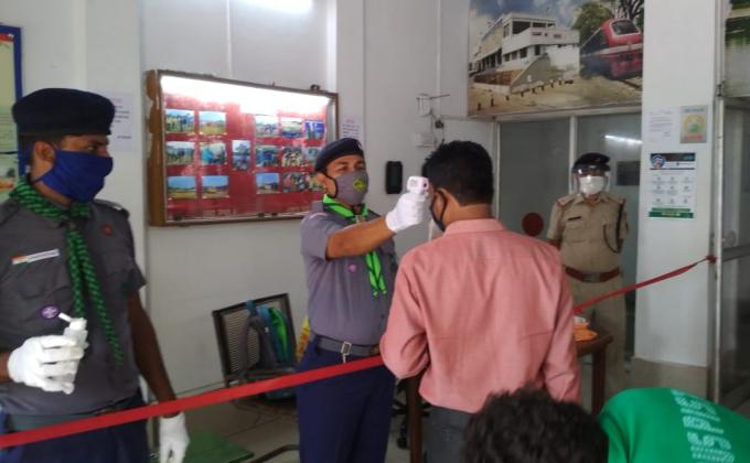 MASK DISTRIBUTION AND THURMAL TESTING AT DRM OFFICE ADRA BY BSG ADRA