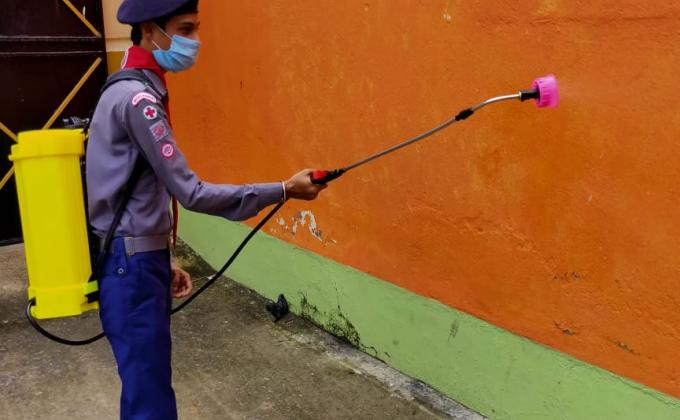 Sanitize local area in the covid period