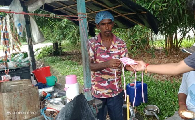 DISTRIBUTION  OF MASKS 