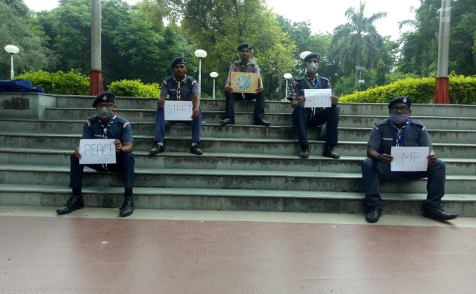 Members of Stephenson Scouts Group & Agnes Guides Group, ERBS&G, Purba Barddhaman 