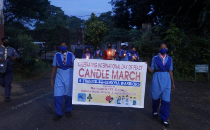 Candle peace march