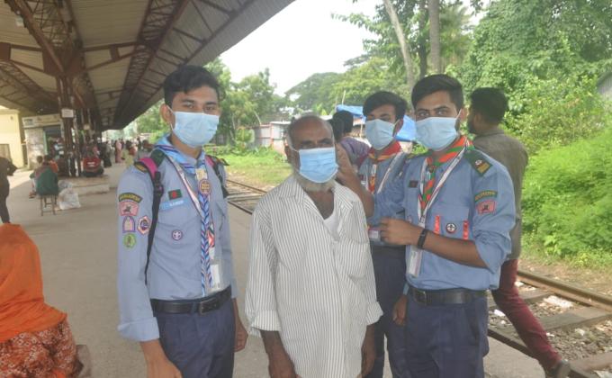 করনাকালীন সময়ে শতভাগ মাস্ক নিশ্চিতকরণ