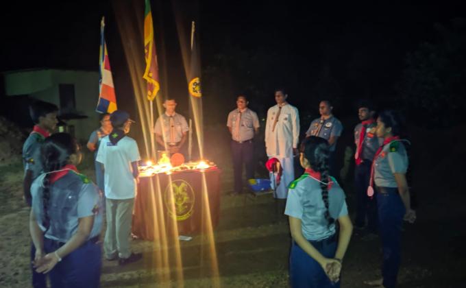 Rover Scouts Investiure Ceramony ( vigil)Mayadunna Rover Scout crew Avissawella, SriLanka.