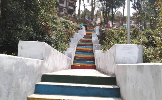 Repainting walls for beautification 