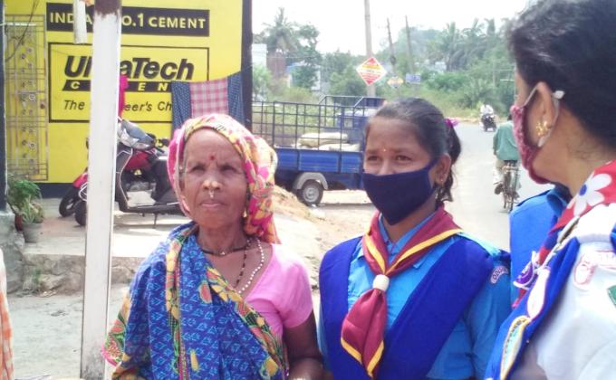 sila behera,mask distribution,s.b.sc.h.s.school.konisi.ganjam