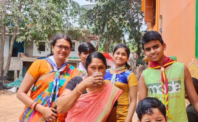 Distribution of curd water 