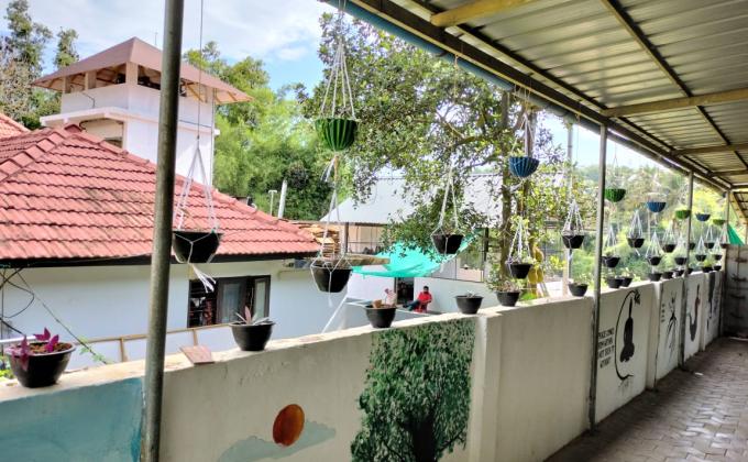 PLASTIC COLLECTION AND MAKING OF HANGING GARDEN