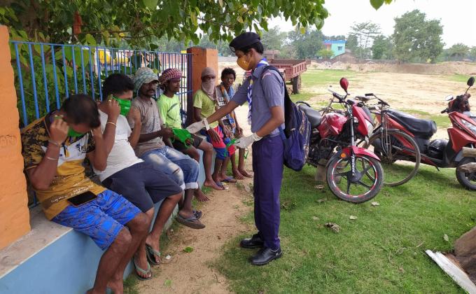 Mask Distribution for poor people of the area