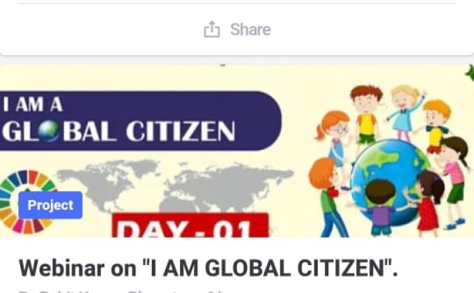 I AM GLOBAL CITIZEN'' FIRST DAY REPORT