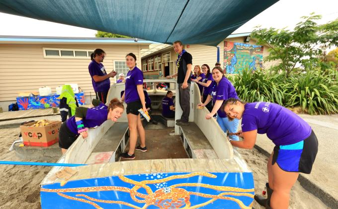 DecoMoot (NZ Moot 2016) service project at Waipawa School