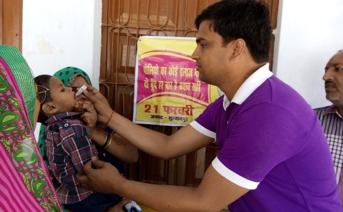 Service in Pulse Polio Campaign Day, SULTANPUR, Utter Pradesh, INDIA.