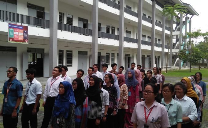 First scout activity at Form 6 college Desa Mahkota in 2018! 