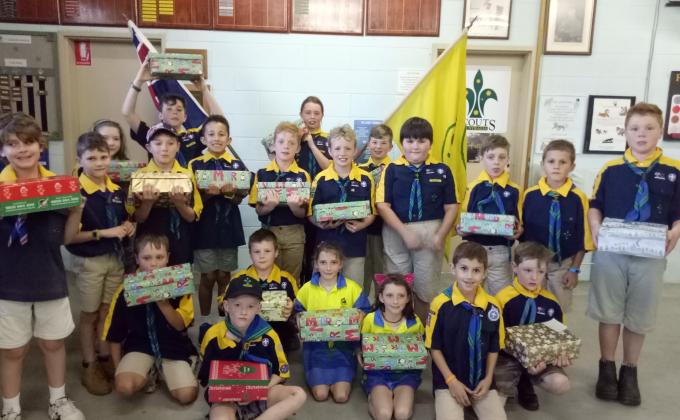 1st Oakville Cubs working with Operation Christmas Child
