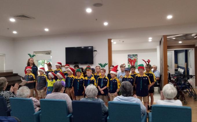 1st Oakville Cubs visit to Fitzgerald Nursing Home
