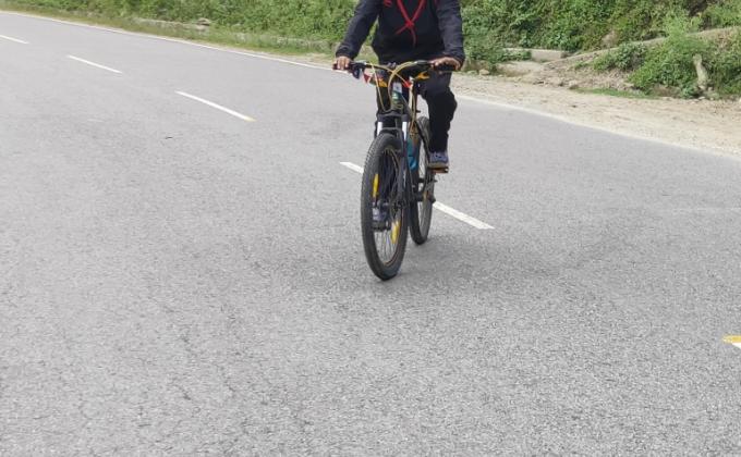 विश्व शांति दिवस पर 700 km साइकिलिंग पूर्ण किया