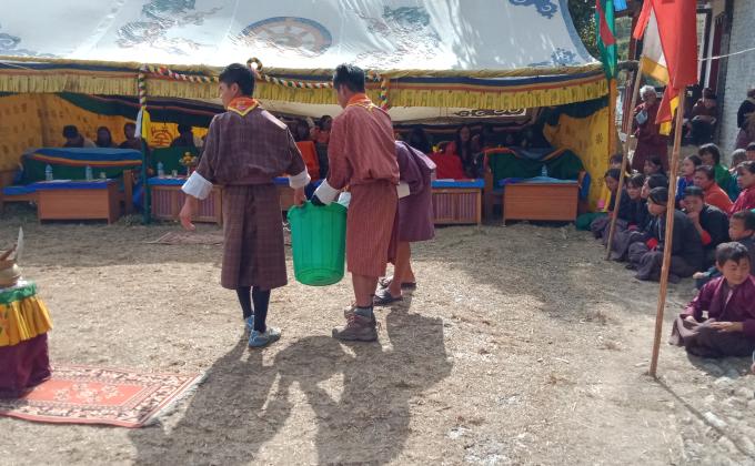 Crowd Control During Tsechu And Mass Cleaning after Tsechu