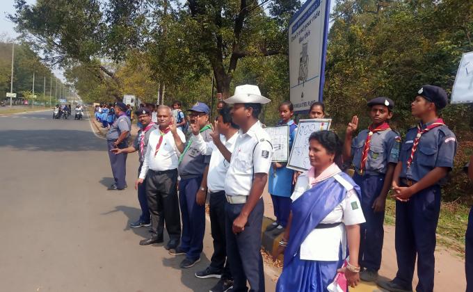 Thinking day road safety awareness rally 