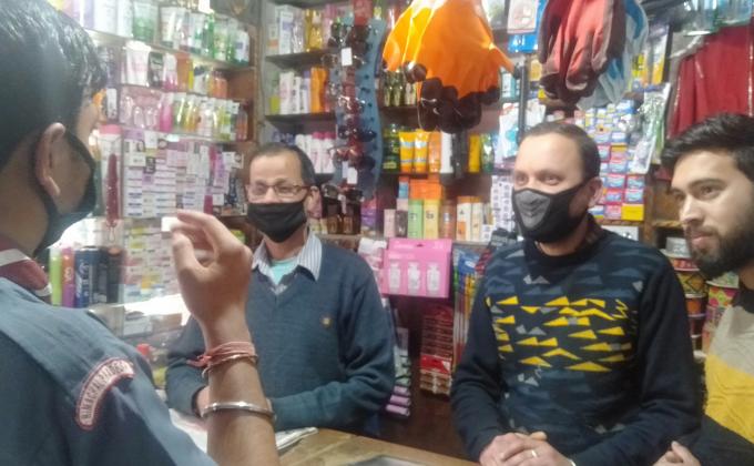 Door to door awareness at Anni Bazar.