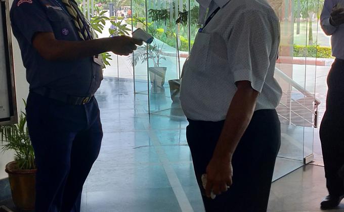 SCREENING AND AWARENESS OF COVID-19 AT NORTH WESTERN RAILWAY HEADQUARTERS, JAIPUR