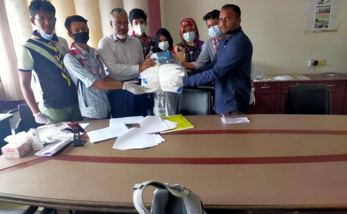 পিপিই ও মাস্ক বিতরন কার্যক্রম ২০২০