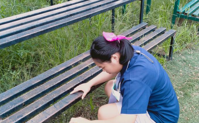 เก็บขยะที่วิทยาลัย