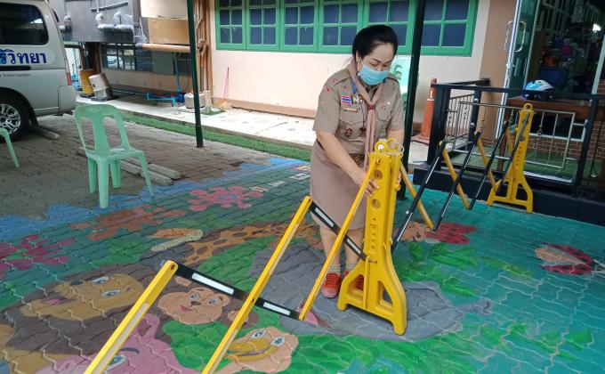 จิตอาสาจัดสถานที่