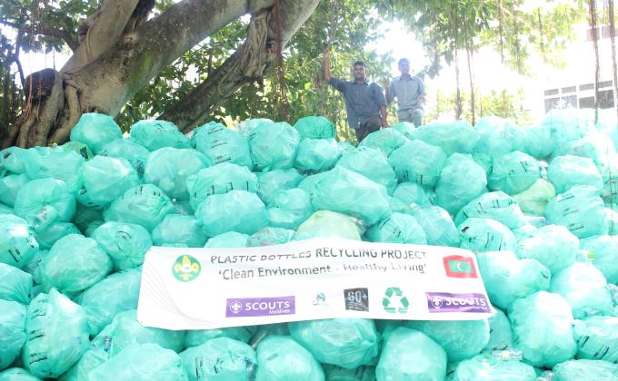 Plastic bottles recycling project; clean environment healthy living