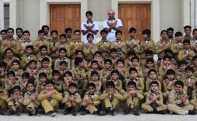 Launching of Messenger of Peace (MoP) activities by Ismaili District Boy Scouts Association, Karachi