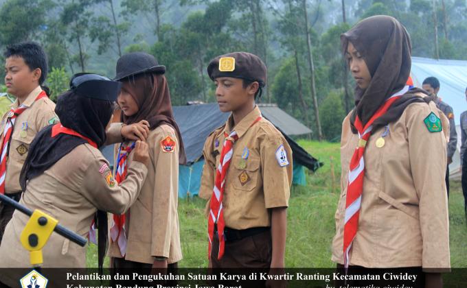 Pelantikan dan Pengukuhan Satuan Karya Pramuka di wilayah Kwartir Ranting Kecamatan Ciwidey