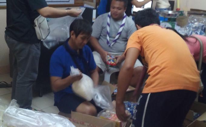 distribution of RELIEF GOODS for the victim of SUPER MARIO TYPHOON (FUNG WONG)