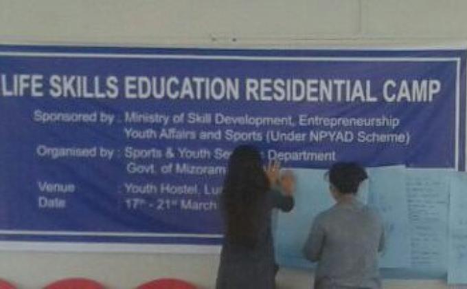 LIFE SKILLS EDUCATION RESIDENTIAL CAMP IN MIZORAM,INDIA
