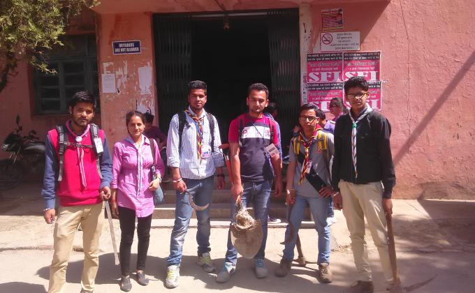 service at oprhanage home by rovers of mountaineer scouts open rovers crew solan.
