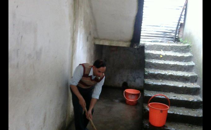 Services within the School after heavy rain and flash floods