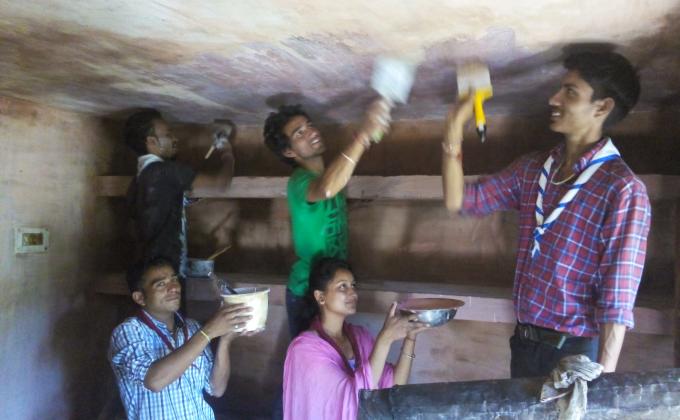 Project- SAMARTH- Part- VII ( Painting the "Mothers Home" - celebration of International Peace Month-Sept 2015)