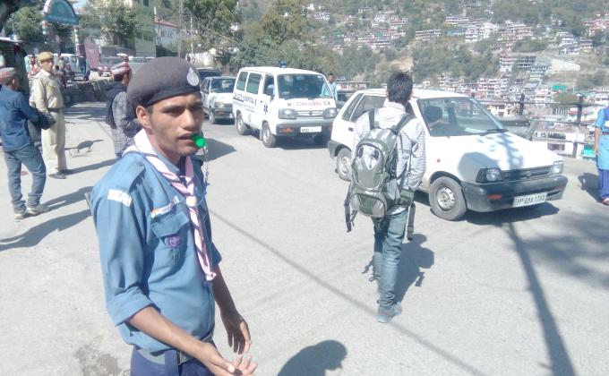 Traffic Duty In International Kullu Dussehra festival 2015