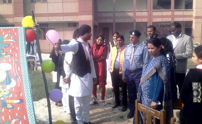 Manyavar Kanshiram Government Degree College tent nirman